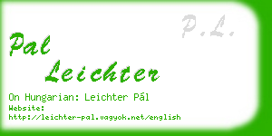 pal leichter business card